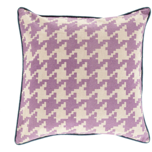 20" Houndstooth Mauve Pillow