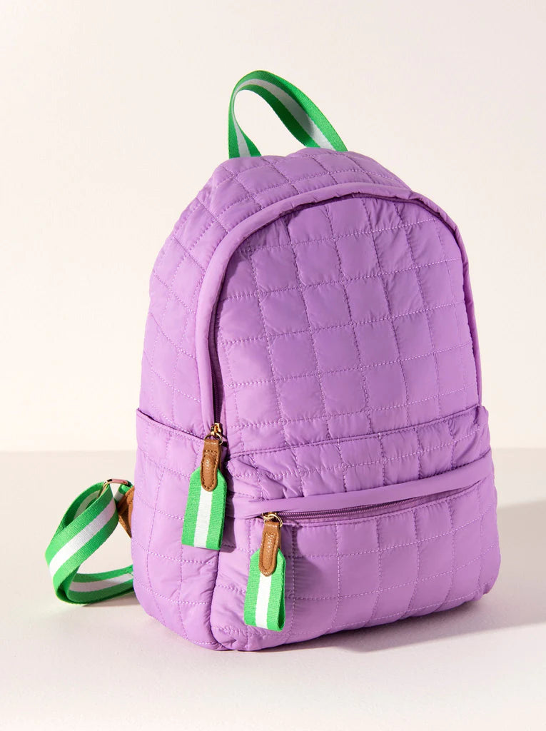 Ezra Quilted Backpack - Purple