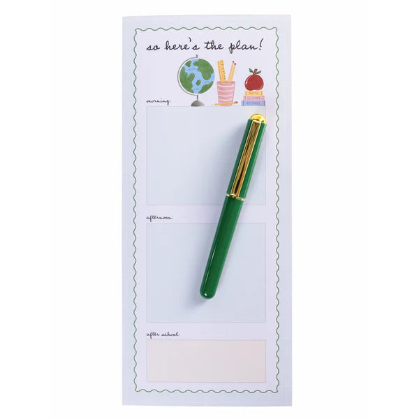 School Magnetic Notepad w/Pen