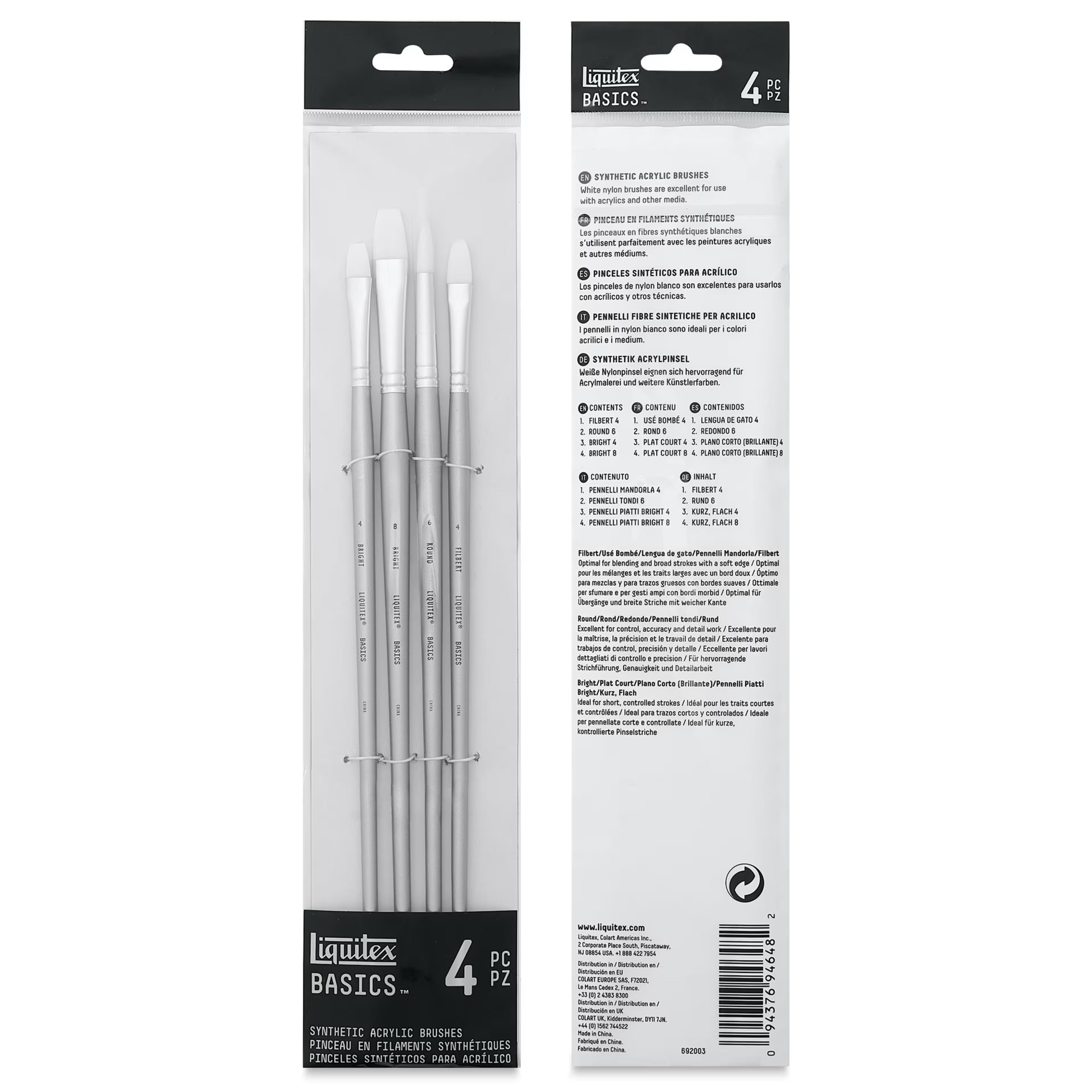 Liquitex Basic Brush Set, 4pc