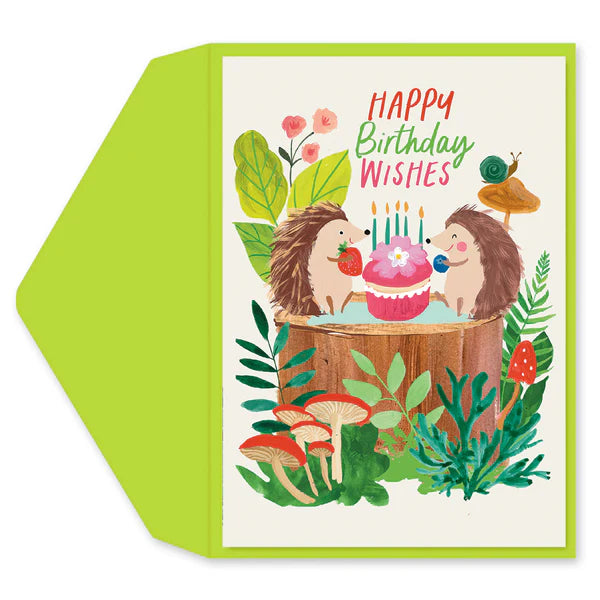 Hedgehogs Birthday Card