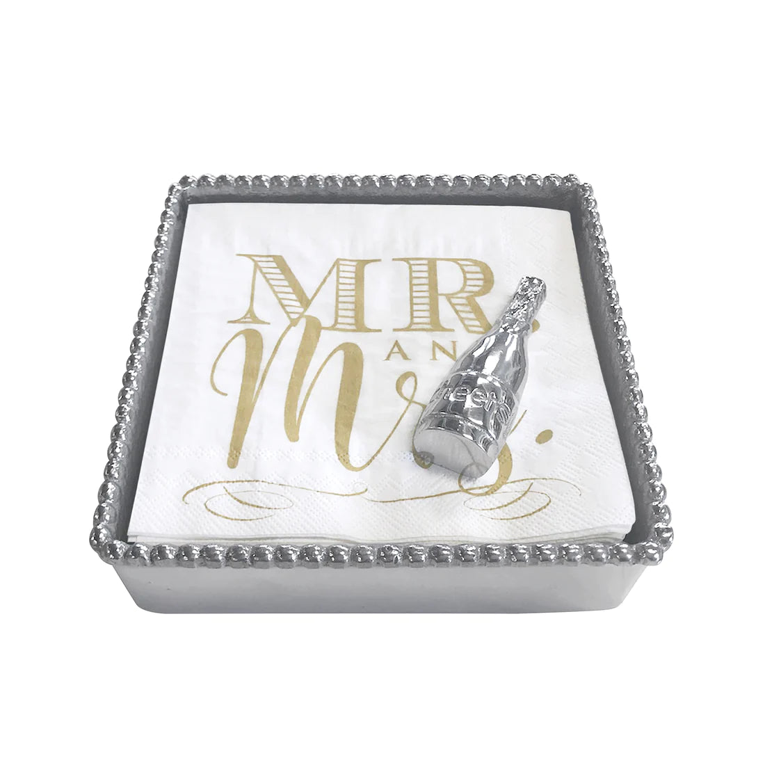 W Champagne Bottle Napkin Box