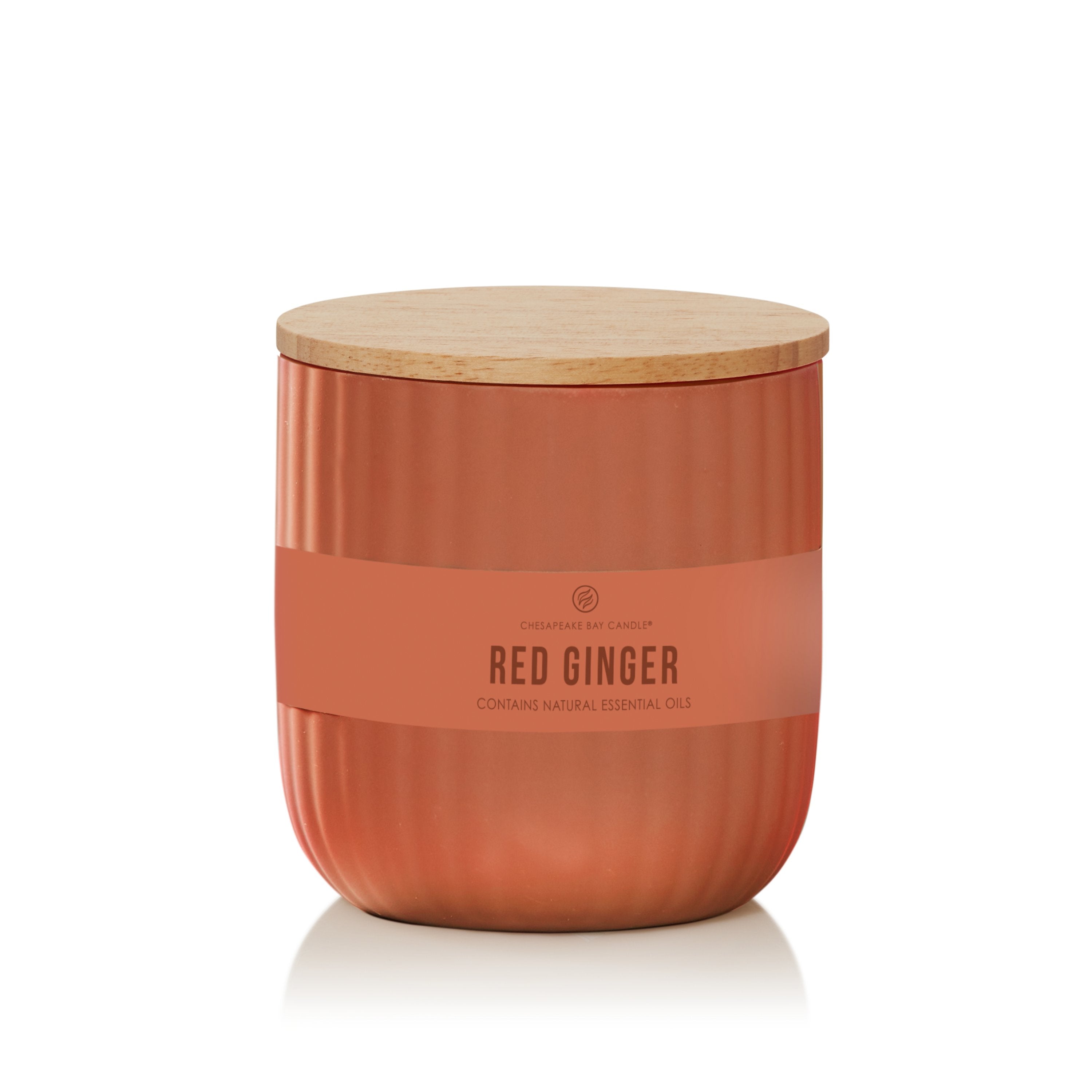 Red Ginger Ribbed Candle