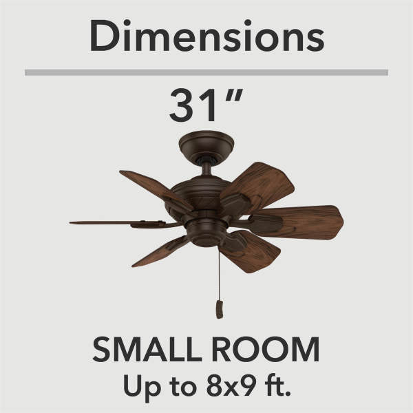31" Wailea Fan, Brushed Cocoa