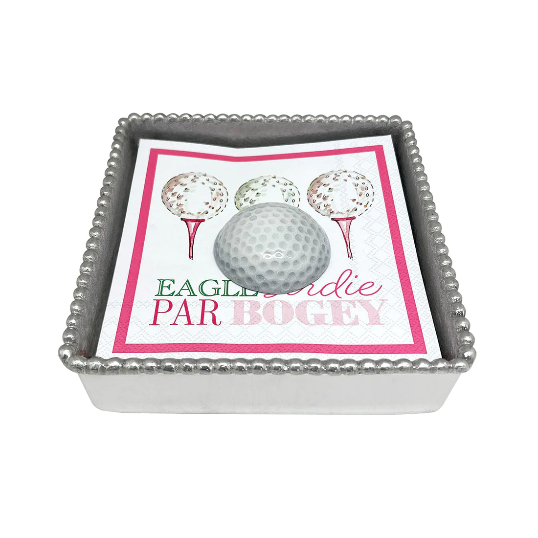 White Golf Ball Napkin Box