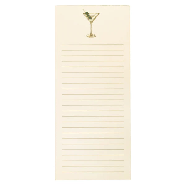 Dirty Martini List Pad