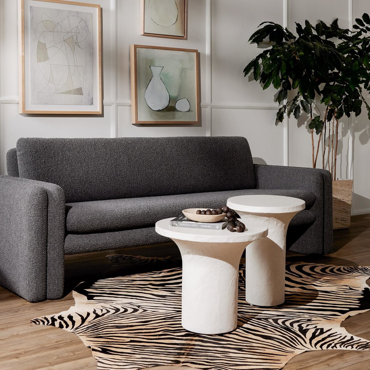 Zebra Printed Hide Rug