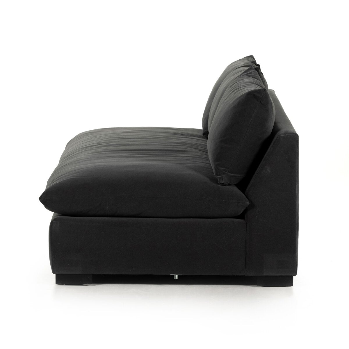 Grant Armless Sofa - Charcoal