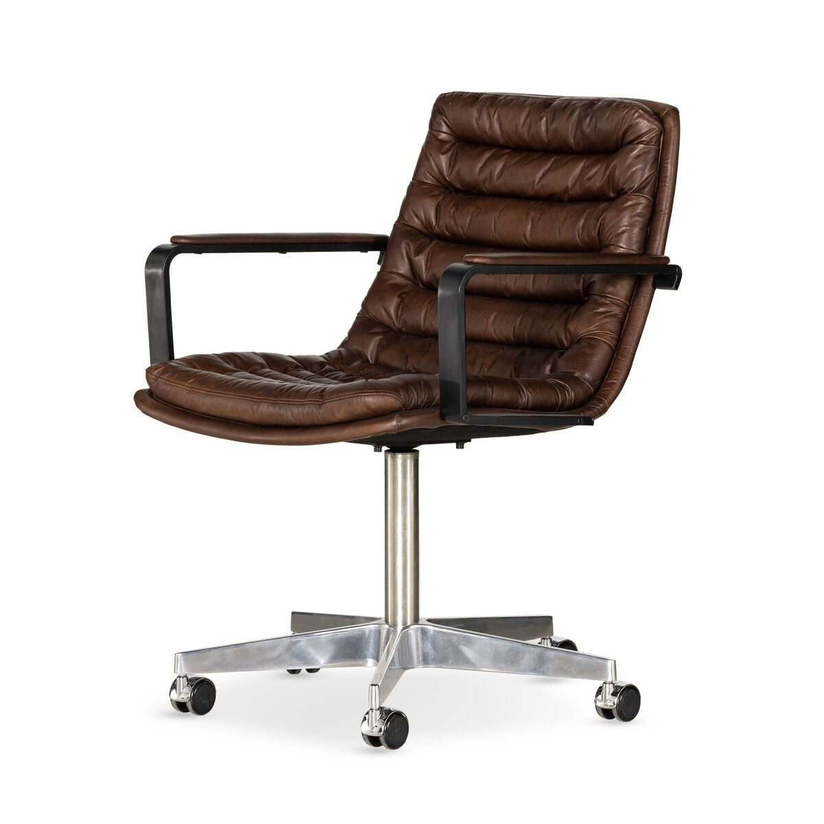 Malibu Arm Desk Chair, Whiskey