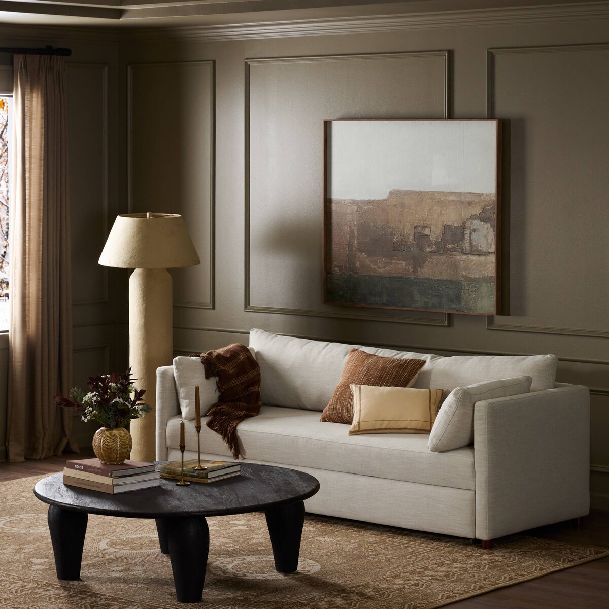 Lincoln Sleeper Sofa/Parchment