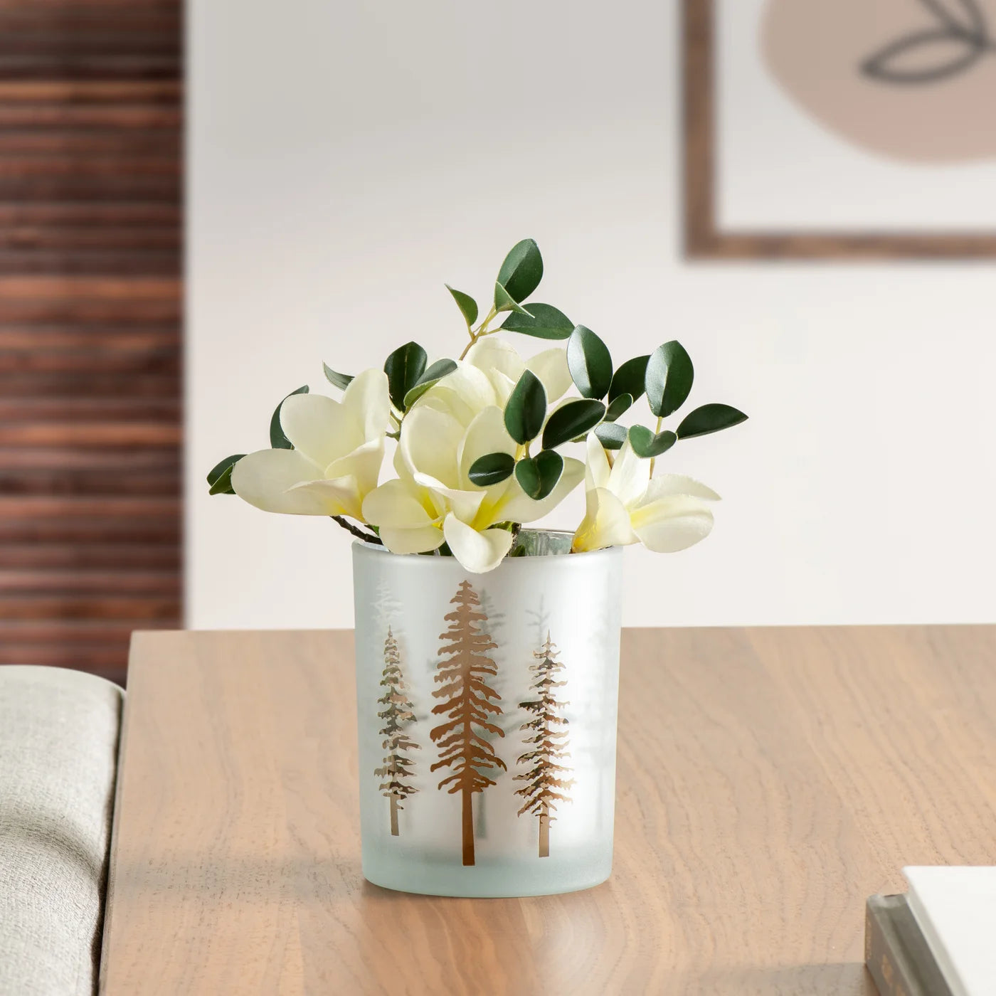 5" WoodlandPine Hurricane Vase