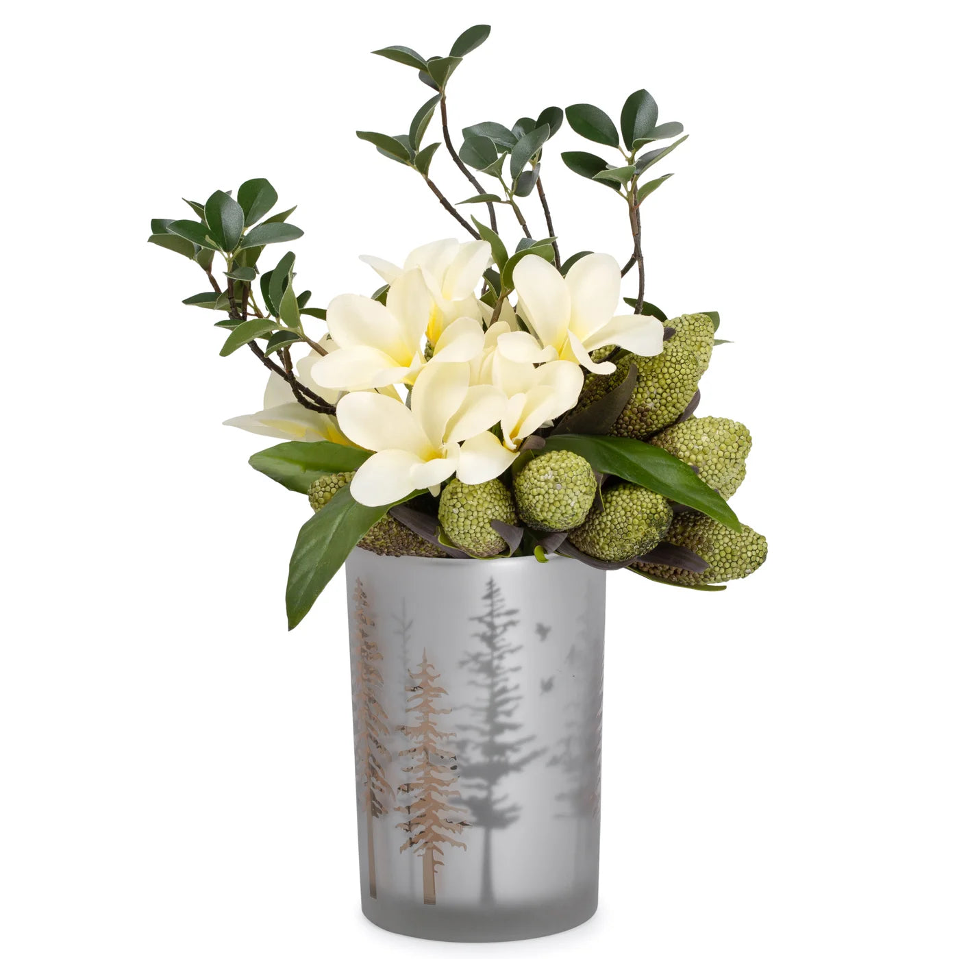 7" WoodlandPine Hurricane Vase