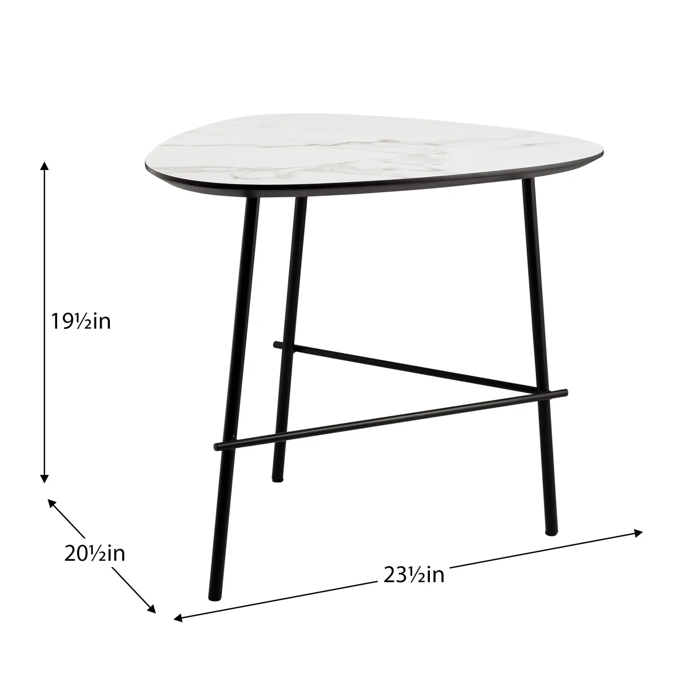 Tangent Faux Marble Side Table