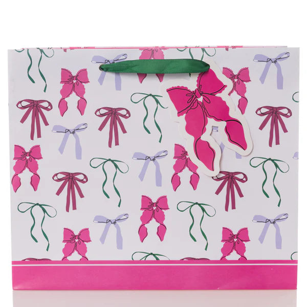 Bow Pattern Lg Gift Bag