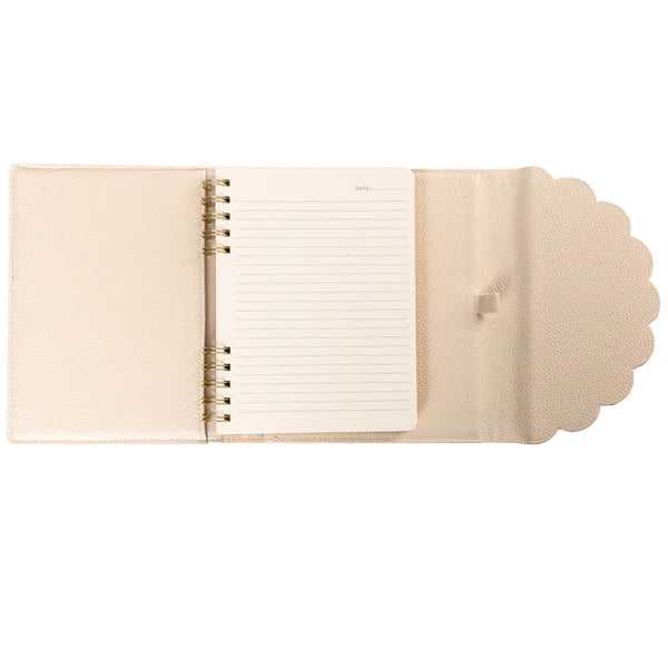 Taupe Leather Wrap Journal