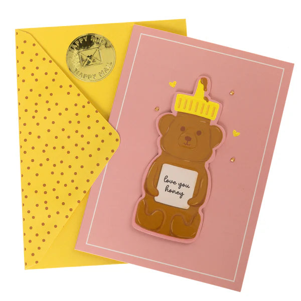 Honey Bear Valentines Day Card