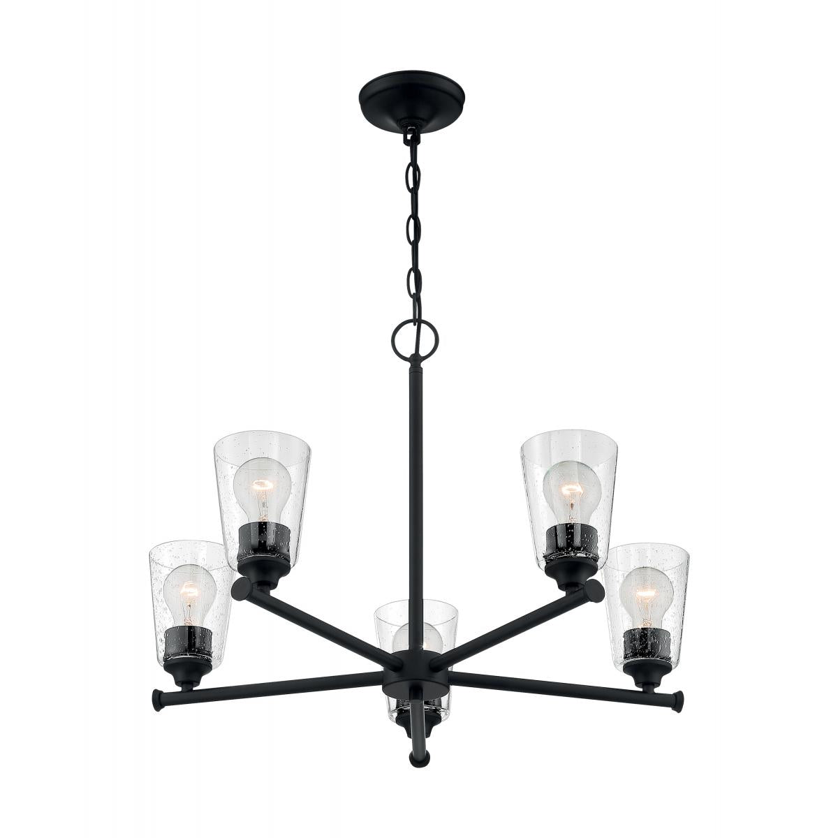 Bransel 5Lgt Chandelier/BLK