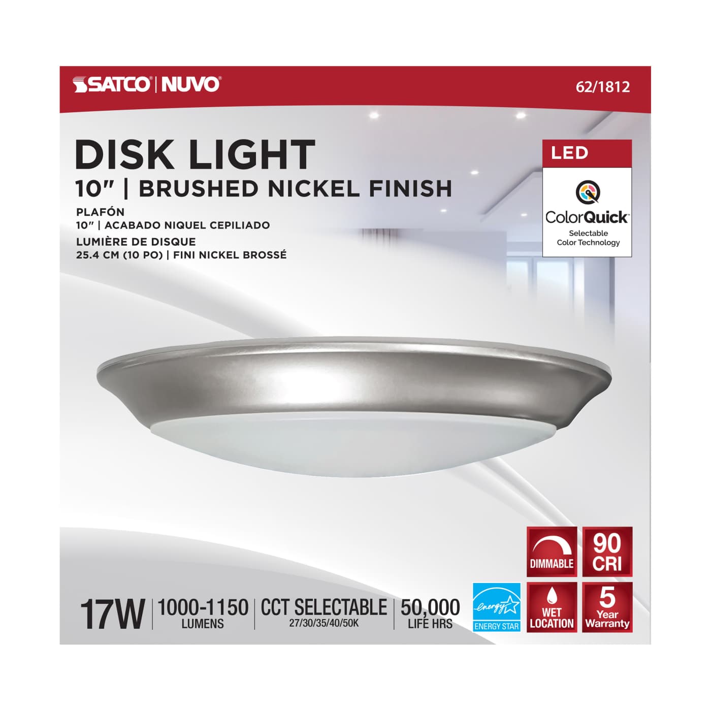 10" LED Disk Light 5CCT - BN