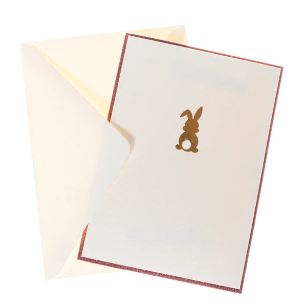 Gold Petite Easter Bunny Card