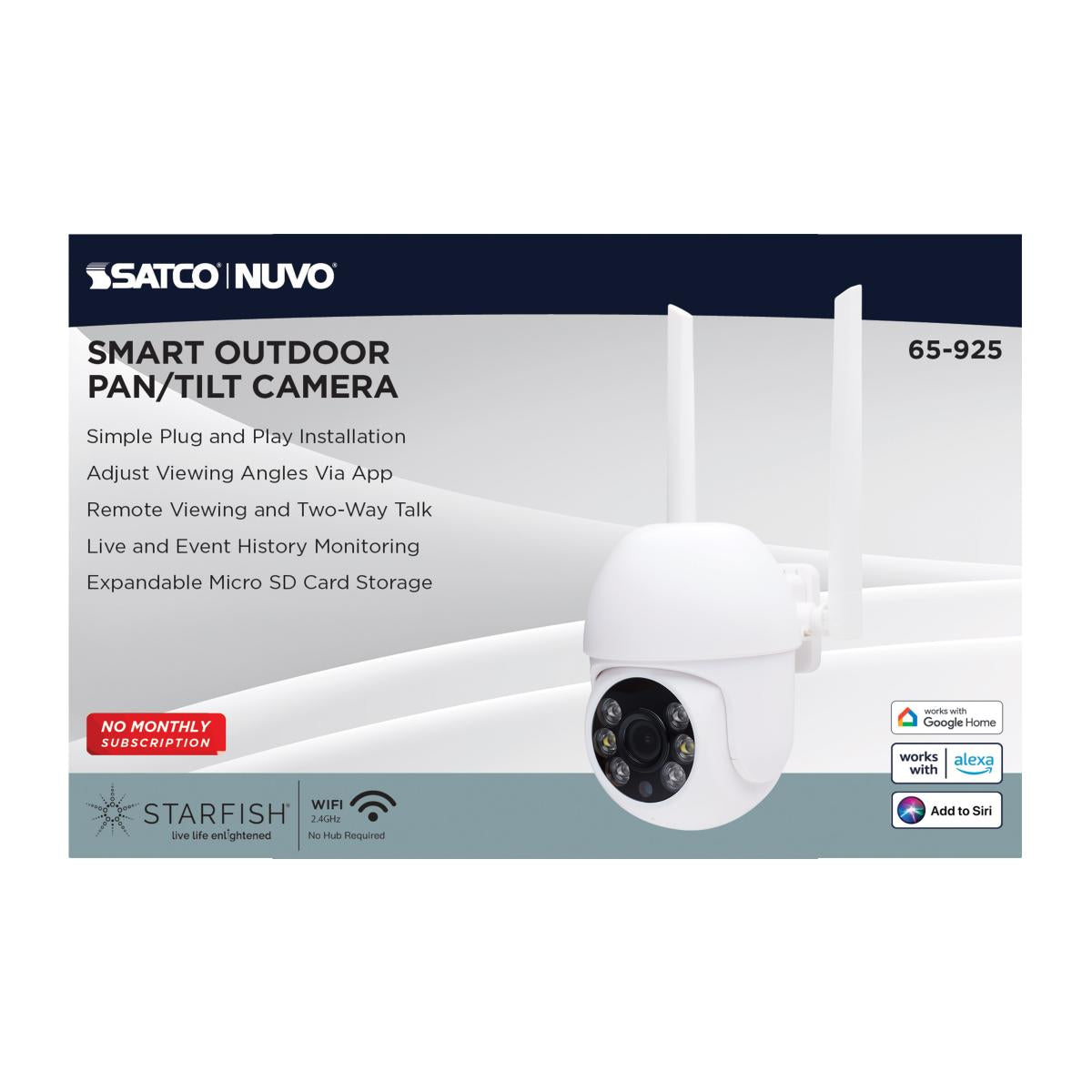 Outdoor Tilt Camera, Smart/Wht