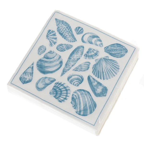 Teal Shell Print Napkins