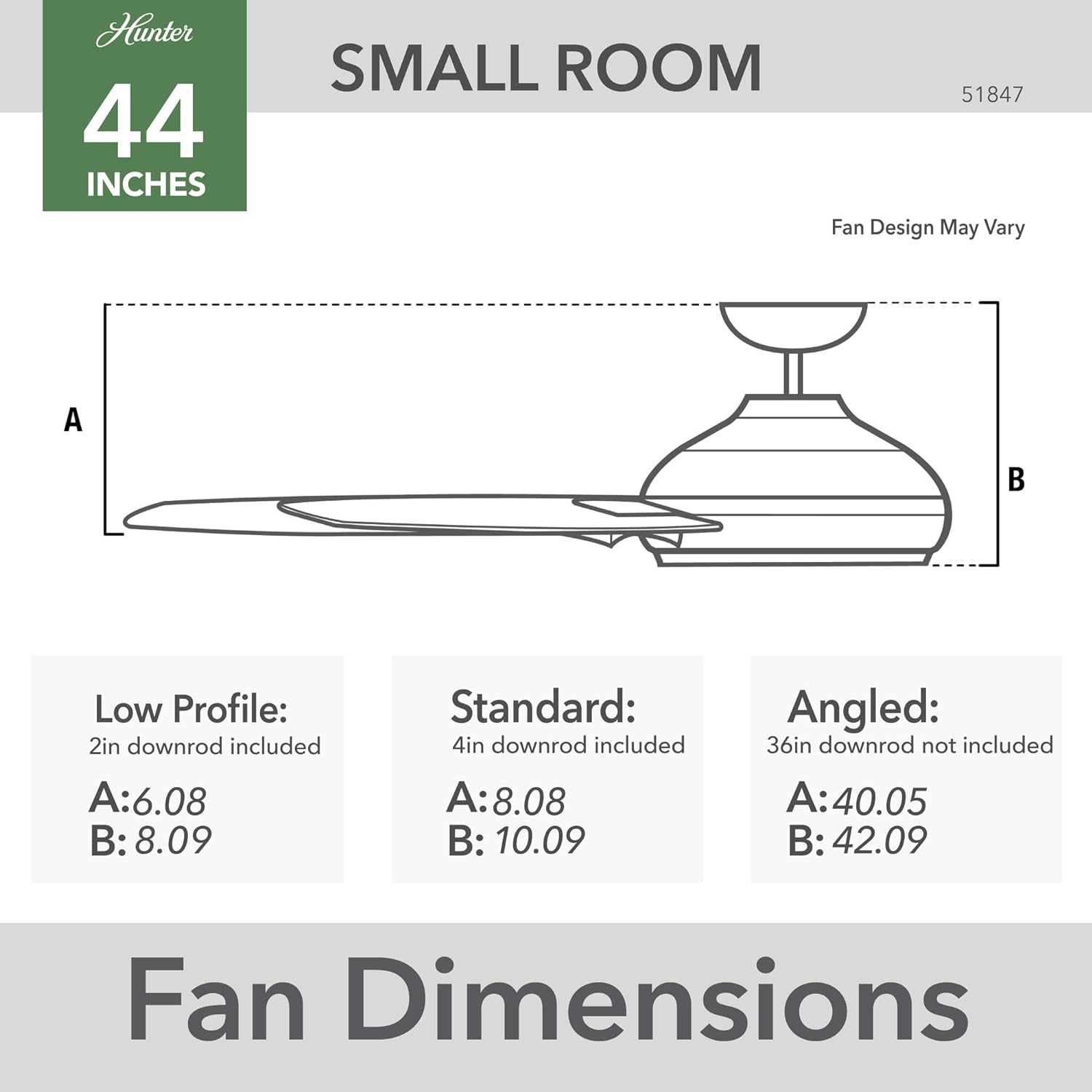 44" Presto Fan - White