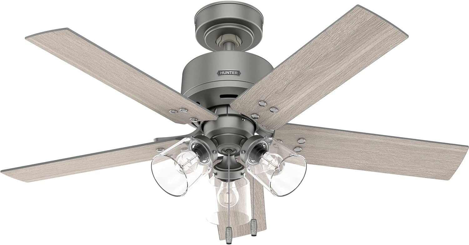 Sencillo 44" Matte Silver Fan