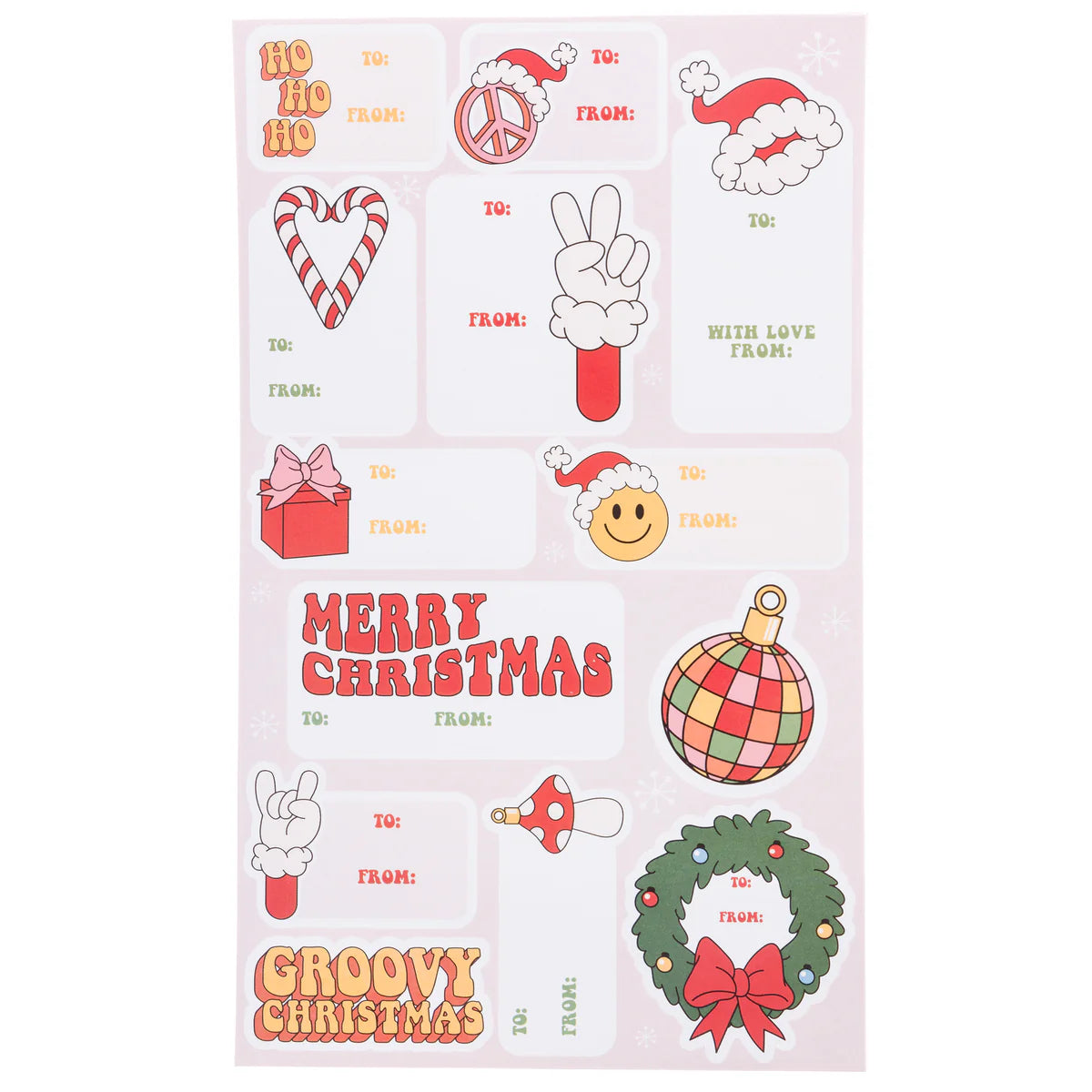 Groovy Christmas Gift Labels