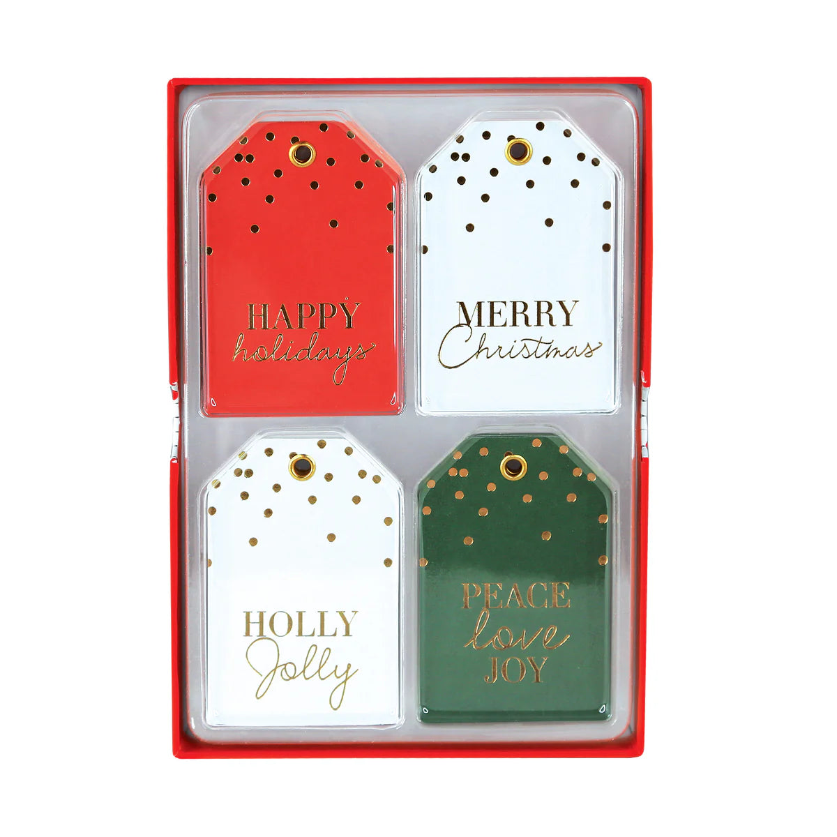 Confetti Holiday Quad Gift Tag