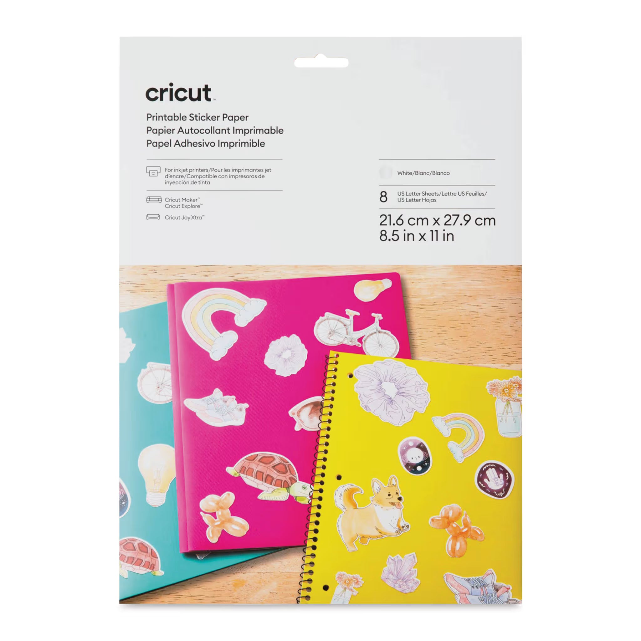 Cricut Sticker Paper, Pk8/Wht