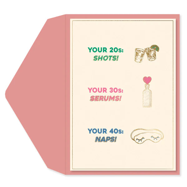 'Decades' Birthday Card