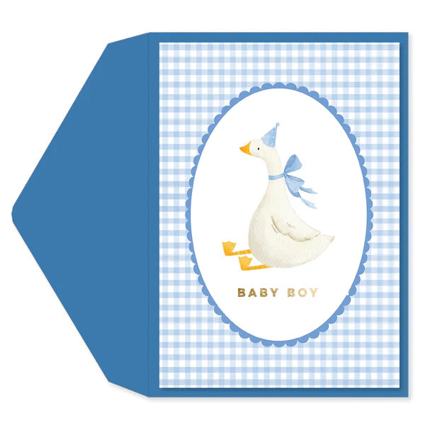 Baby Boy Goose Card