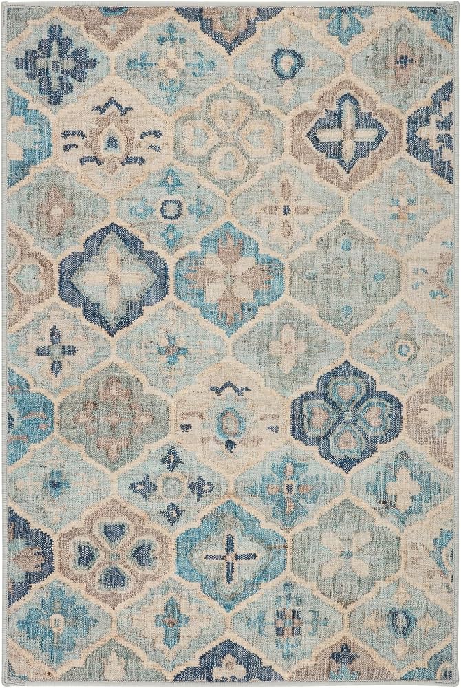 Pali Blue Washable Rug