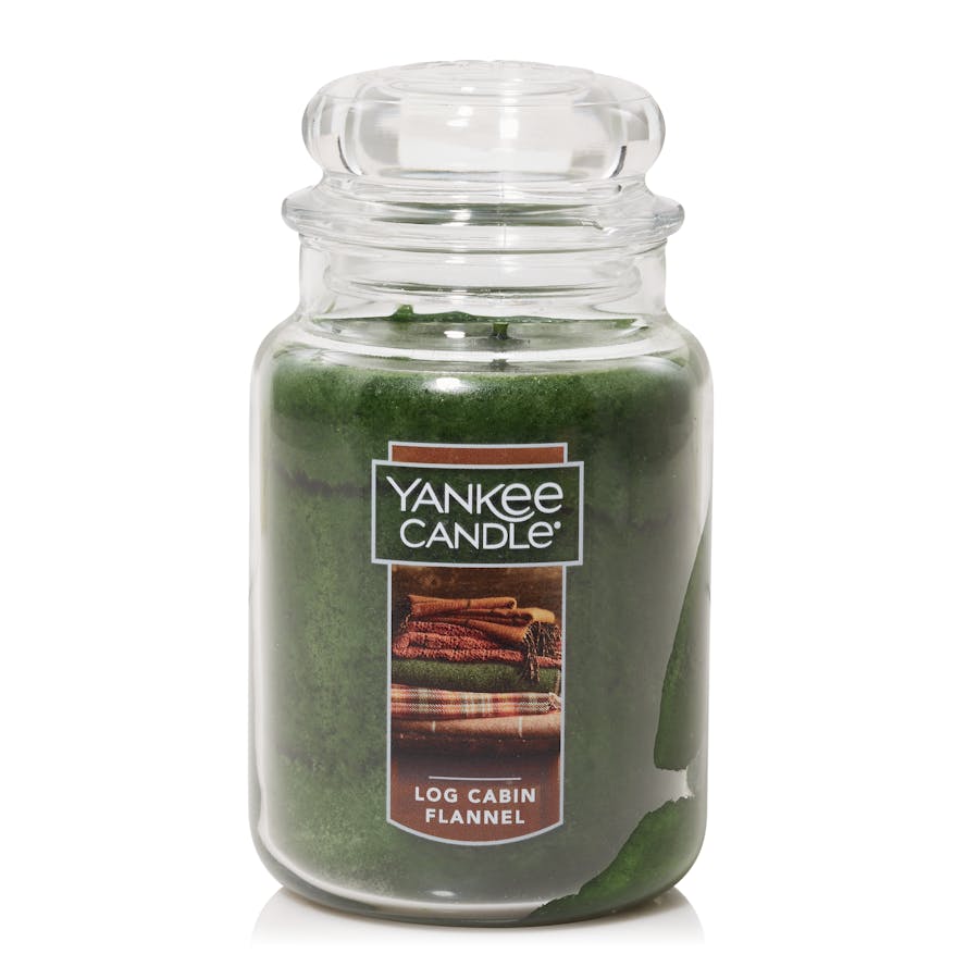 Log Cabin Flannel 22oz Lg Jar