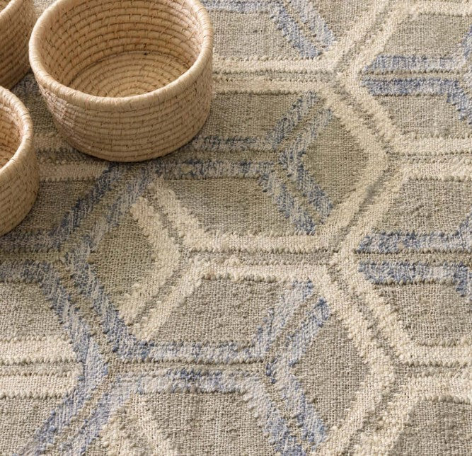 Tala Blue Woven Jute Rug