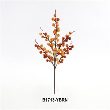 16" Berry Spray - Yellow/Brown