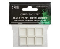 Empty Watercolor 1/2 Pan/6 Pk