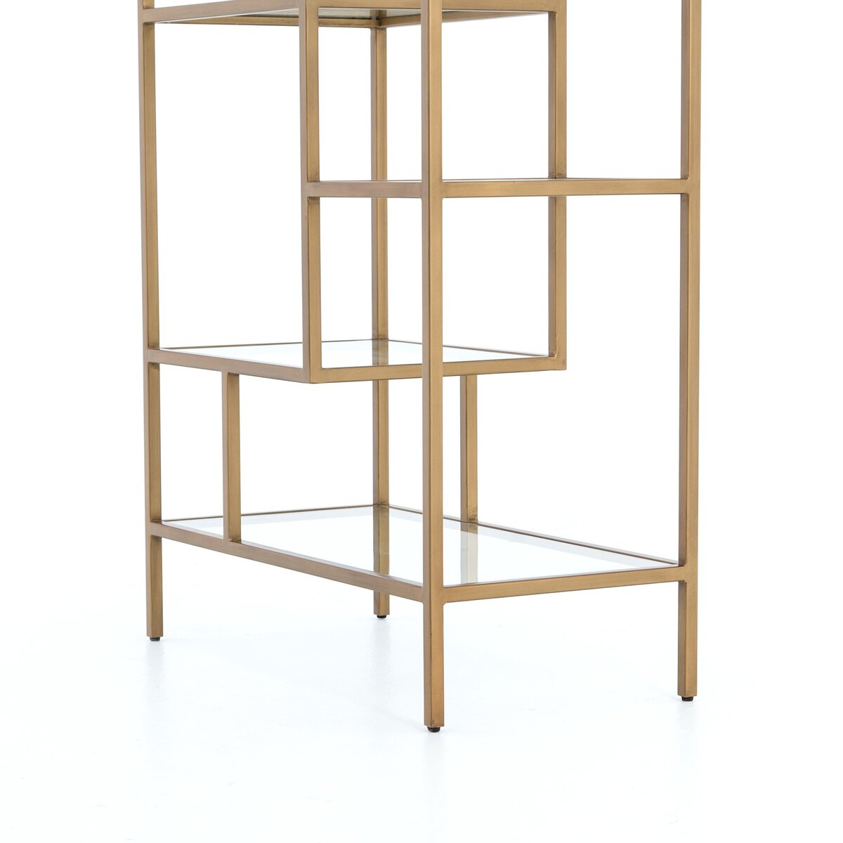 Helena 83" Ant Brass Bookshelf