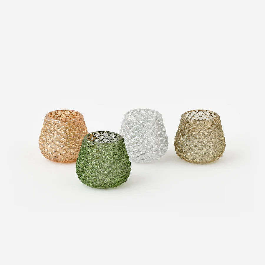 Pinecone Glass Votive