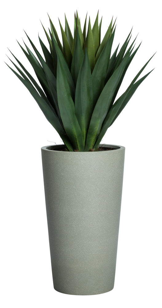 58" Agave In Grey Stone Pot