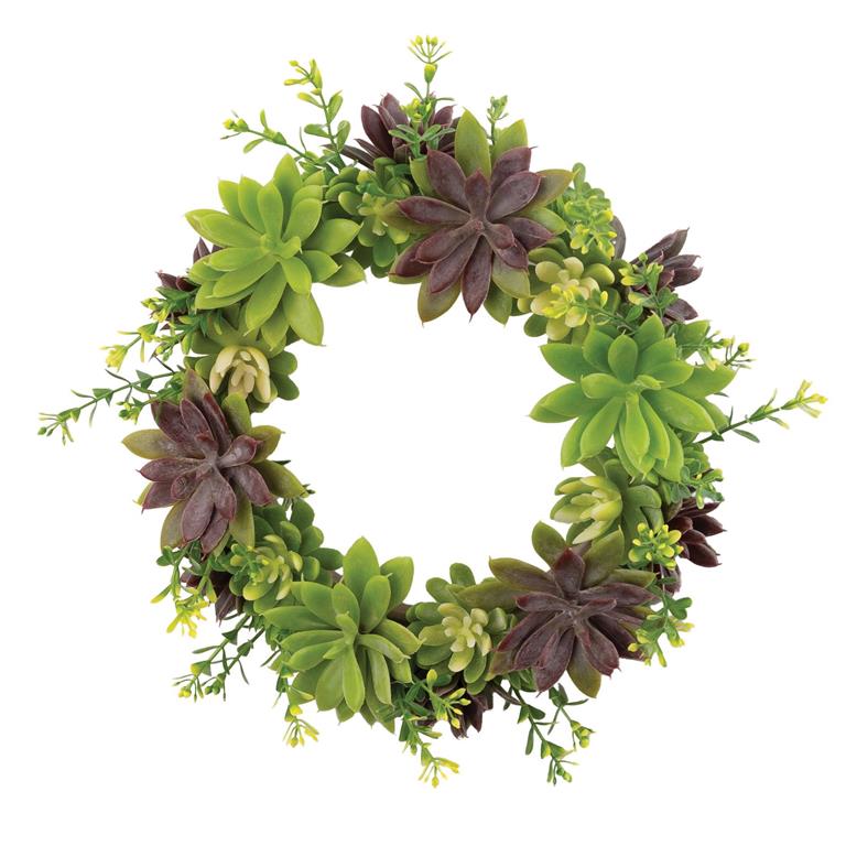 Succulent Wreath, 11"