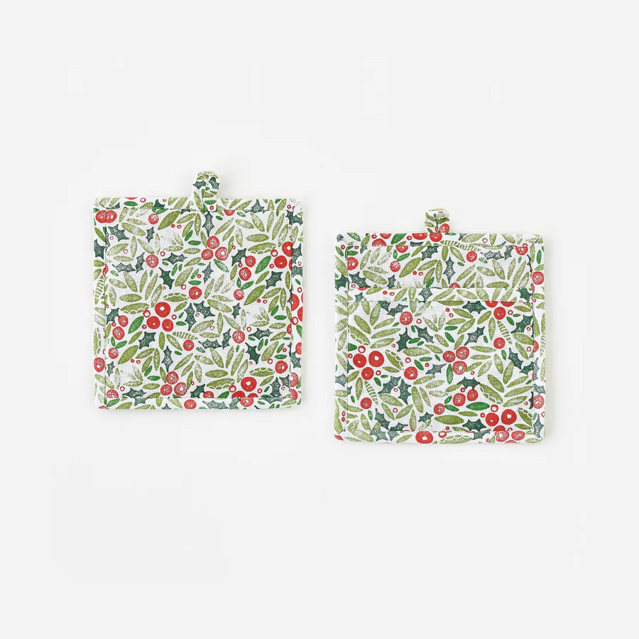 Holiday Chalet Pot Holder, 8"