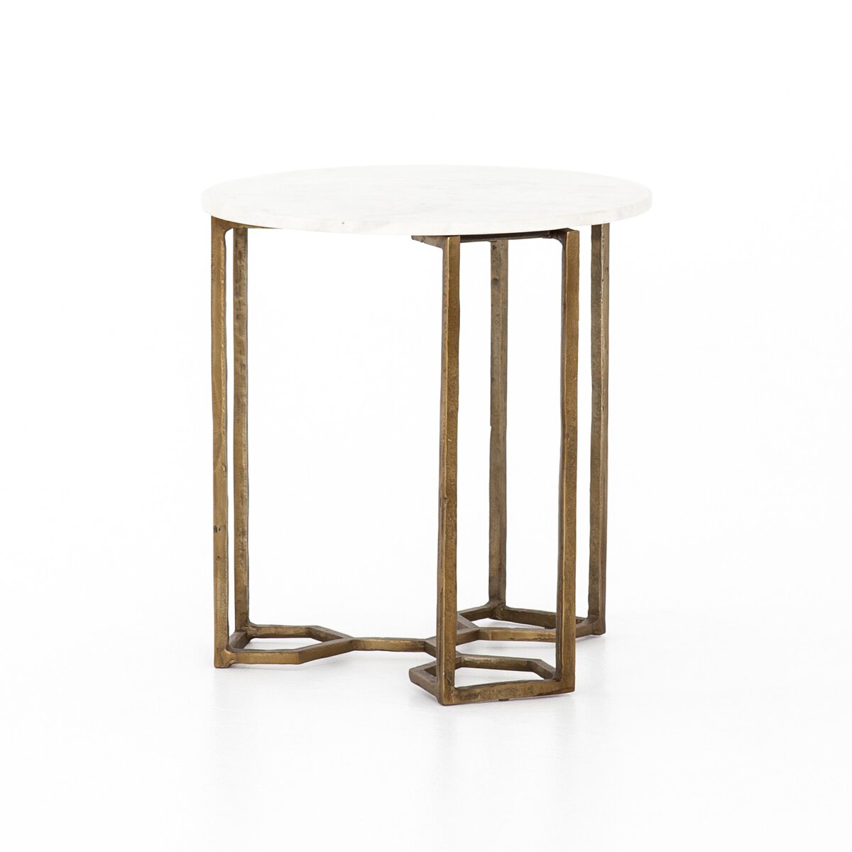 Naomi Marble End Table, Brass