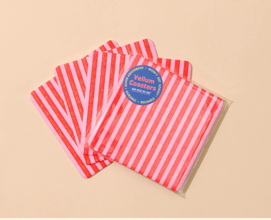 Vellum Coasters, variety of colors