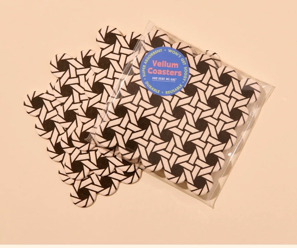 Vellum Coasters, variety of colors