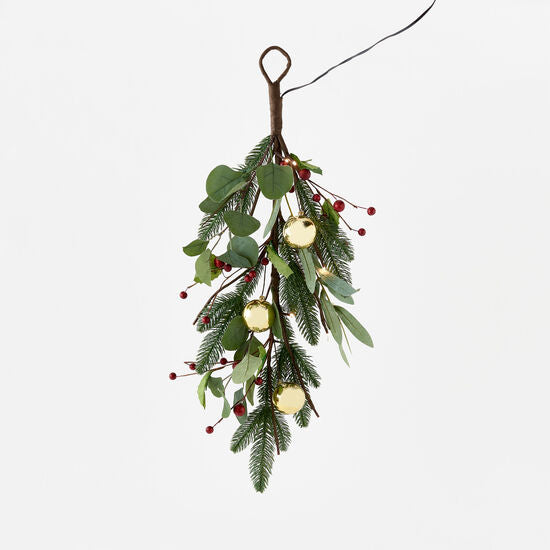 19.75" Lighted Berry Mistletoe