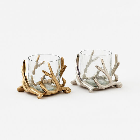 Antler Hurricane Candleholder