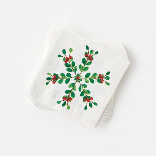 Botanical Xmas Napkin 6.5"