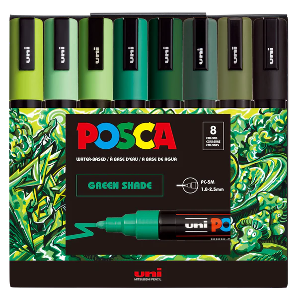 PC-5M Paint Marker 8/Set, Grn