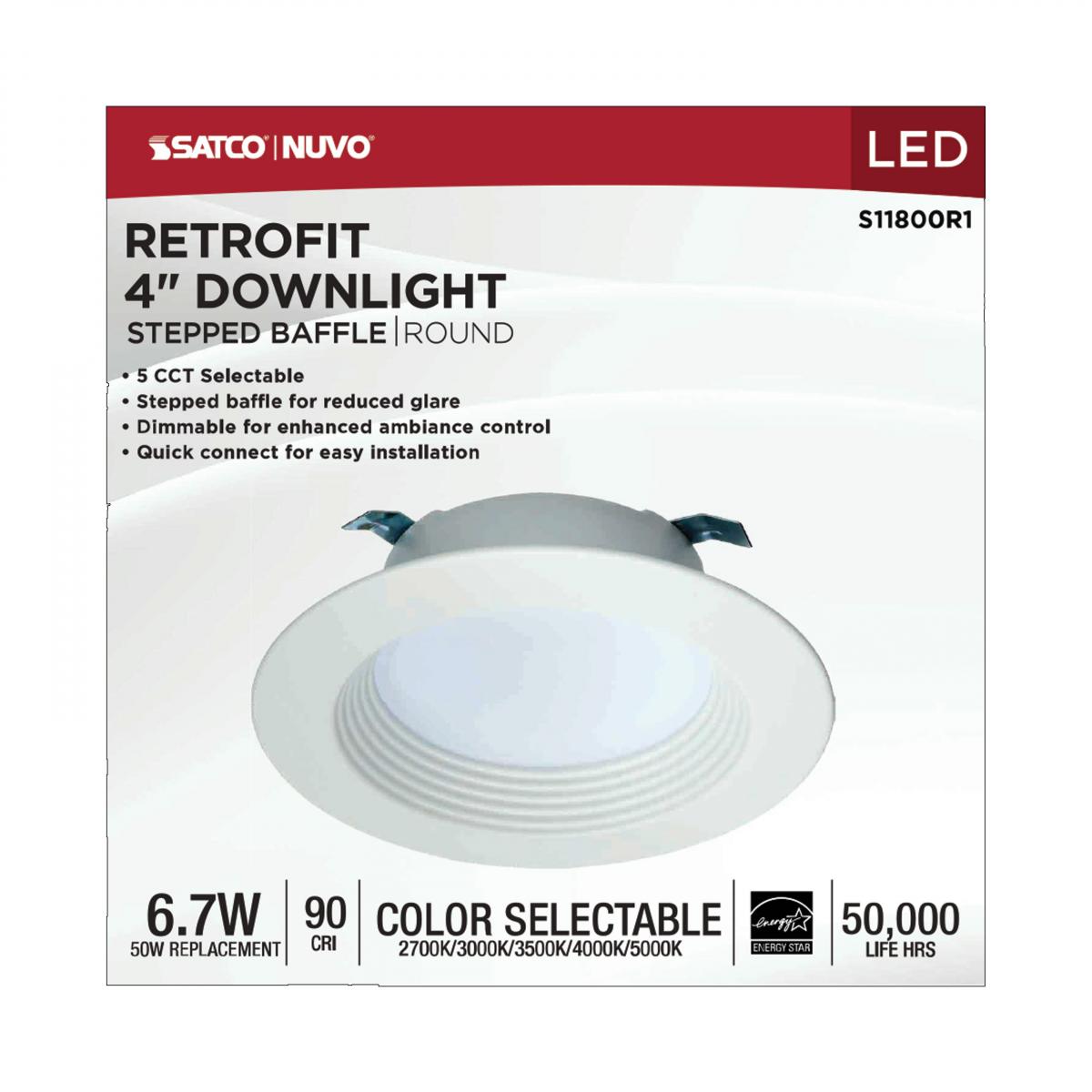 4'' LED Recessed Retrofit 5CCT